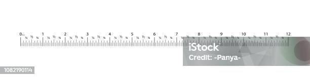 12 Inch Ruler Paterns 12 Inch Ruler Grid Template Measuring Tool Graduation Metric Inches ...