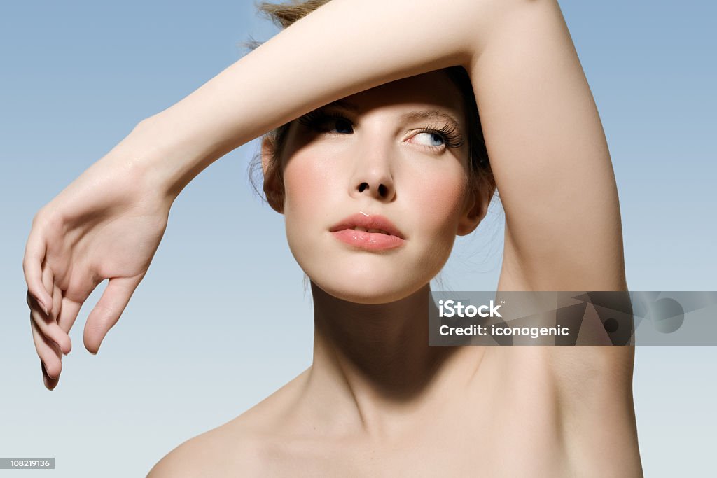 A young woman posing naturally Natural model on blue background.
[url=http://www.istockphoto.com/my_lightbox_contents.php?lightboxID=4853033][img]http://iconogenic.com/STOCK/iconlindaw.jpg[/img][/url] 
[url=http://www.istockphoto.com/my_lightbox_contents.php?lightboxID=826501][img]http://iconogenic.com/STOCK/iconnaturalwomen.jpg[/img][/url]  20-24 Years Stock Photo