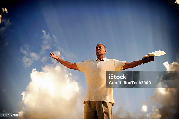 Man With Bible And Drama Stock Photo - Download Image Now - Bible, African-American Ethnicity, Praising - Religion