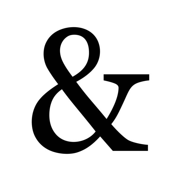kaufmännisches symbol isoliert auf weiss - und zeichen stock-grafiken, -clipart, -cartoons und -symbole