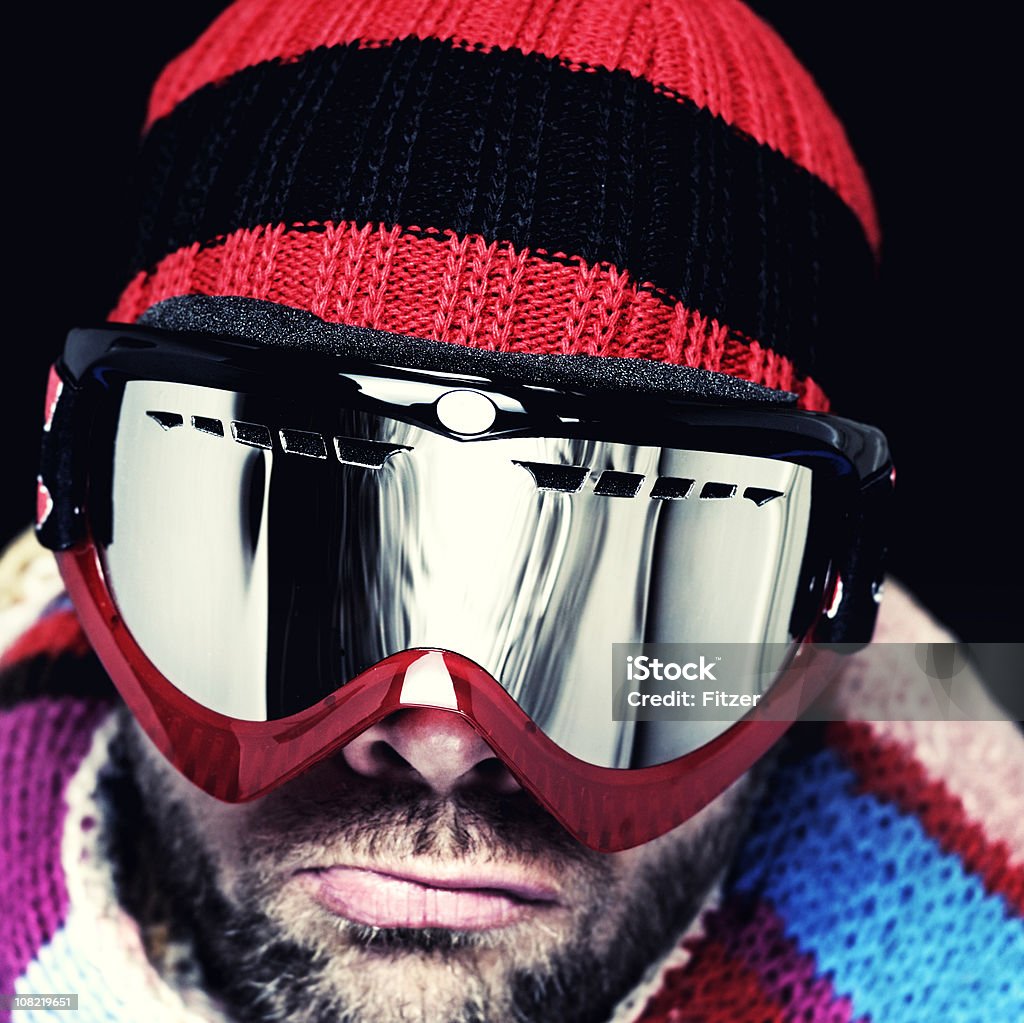 Homme avec chapeau et des lunettes de Ski - Photo de Prise de vue en studio libre de droits