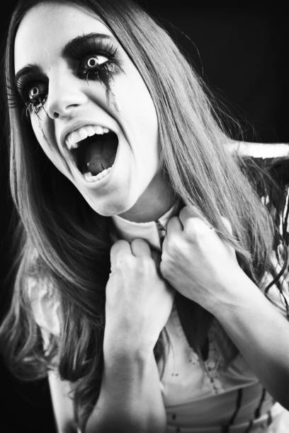istock Screaming Young Woman Crying with Mascara Running 108219656