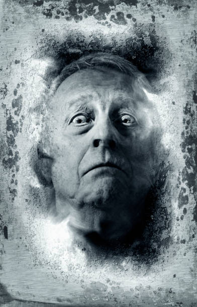 istock Ghostly Senior Man Staring Ahead, Toned 108219676