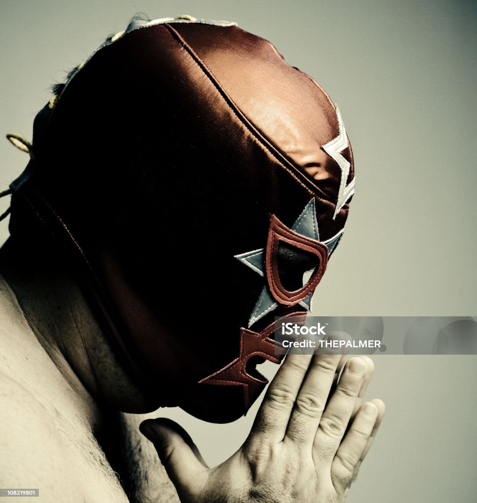 Mexikanisches Wrestling Beten - Lizenzfrei Wrestling-Maske Stock-Foto