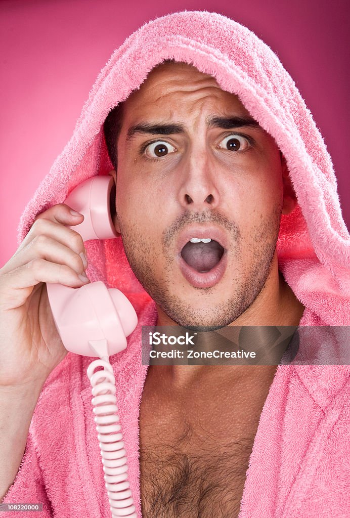 Jovem de rosa expressão com Telefone - Royalty-free Adulto Foto de stock