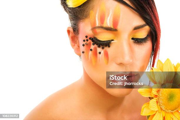 여름 뷰티 세로는 눈 화장에 대한 스톡 사진 및 기타 이미지 - 눈 화장, 라틴 아메리카 히스패닉 민족, 얼굴 페인트