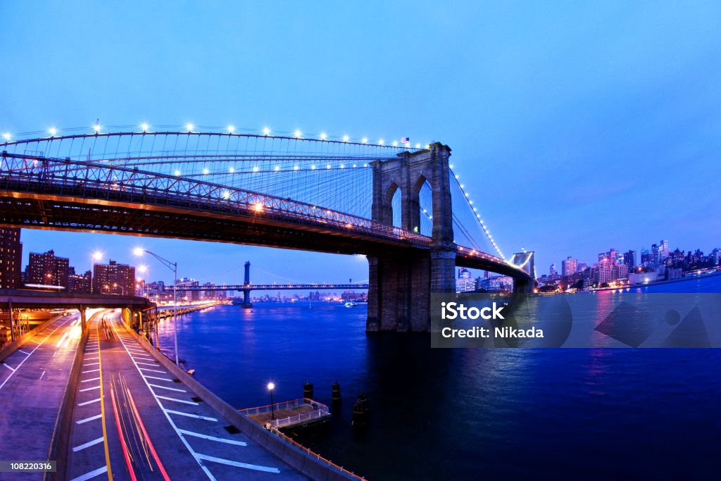 Pont de Brooklyn - Photo de Bleu libre de droits