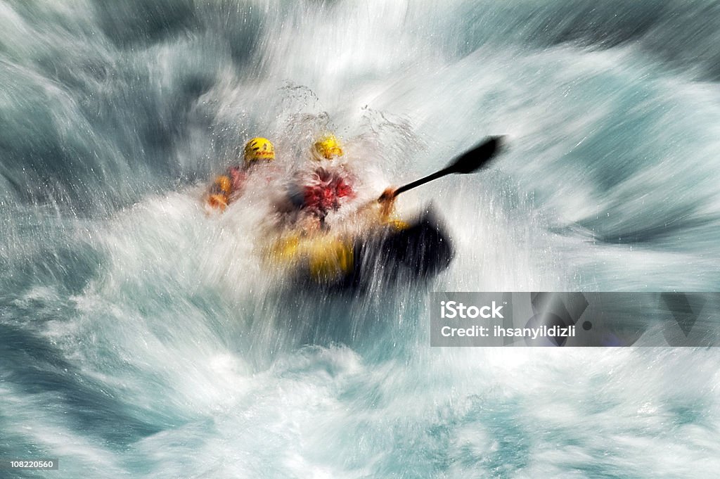 Rafting em águas bravas - Royalty-free Jangada no Rio Foto de stock