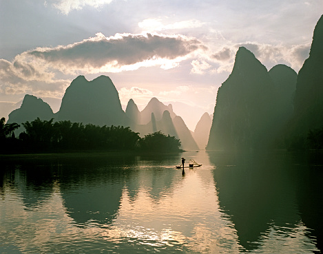 Li River in China at Dawn