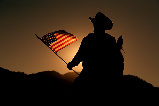 An American Cowboy shows his colors.