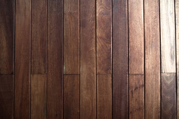 istock Wood table floor with natural pattern texture. Empty template  wood board can be used as background. 1082211190