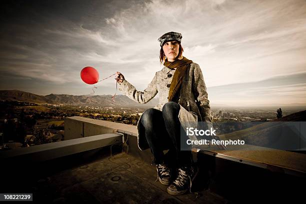 Woman Holding Balloon Stock Photo - Download Image Now - Adult, Adults Only, Balloon