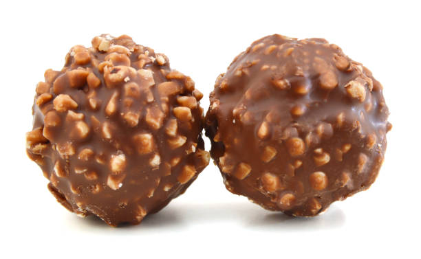 chocolate caramelo - peanut bowl nut circle fotografías e imágenes de stock