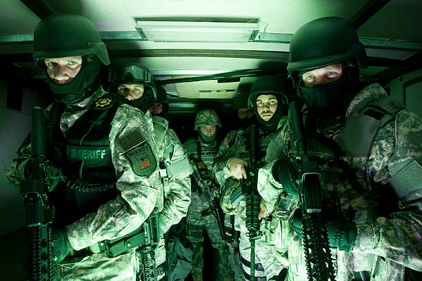 SWAT tactical unit stock photo