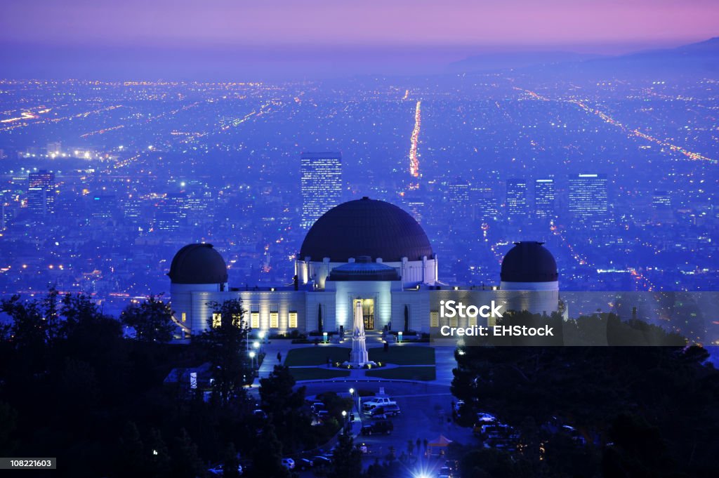 Griffith Park 관측소 Los Angeles 캘리포니아 관광 명소 - 로열티 프리 관측소 스톡 사진