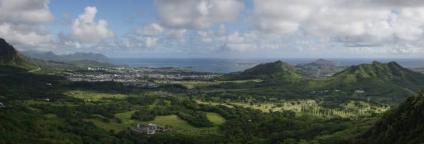 Nuuanu Pali Lookout View stock photo