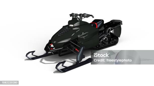 Snowmobile Motor Sled Snow Jet Ski Isolated On White Background 3d Render  Stock Photo - Download Image Now - iStock