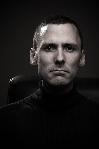 istock Black and White close up of man 108222053