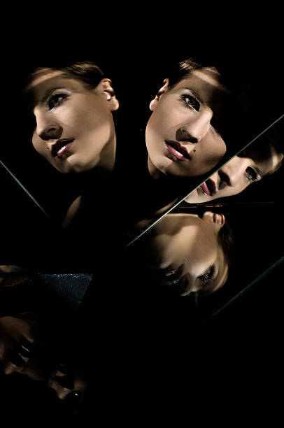 mirrored  same person multiple images stock pictures, royalty-free photos & images