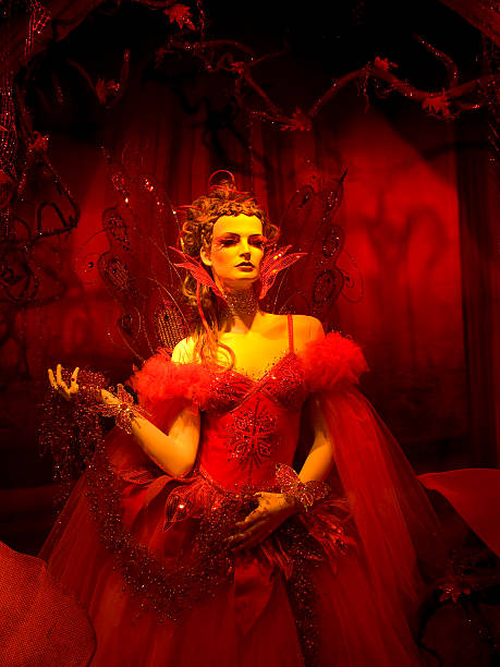 istock Mannequin Dressed as Red Winter Fairy 108222419