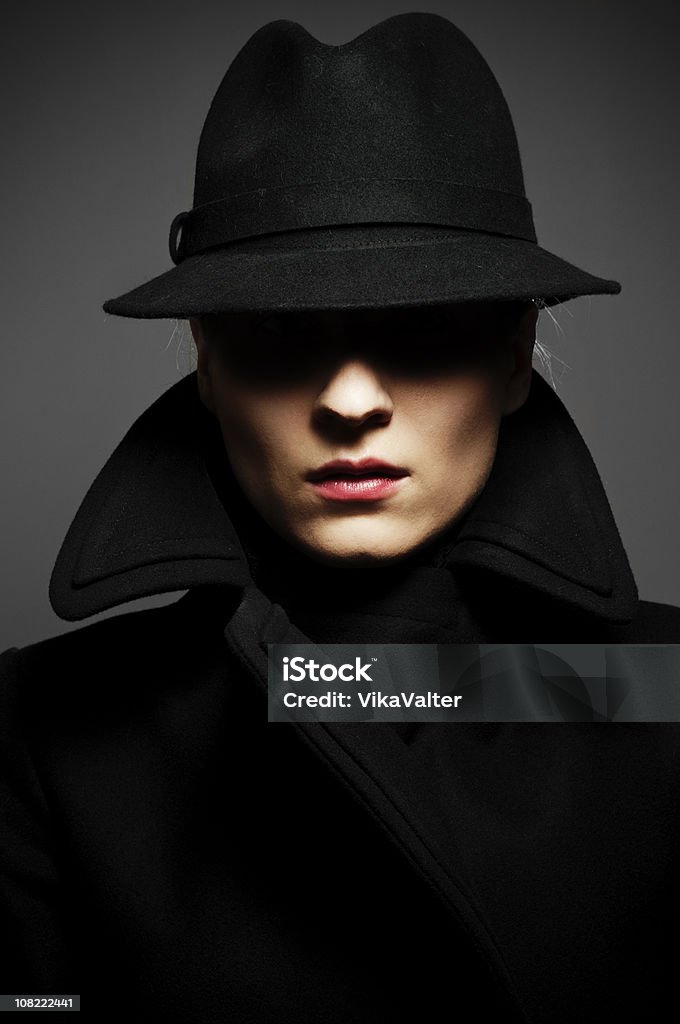 Cappello fedora - Foto stock royalty-free di Spia