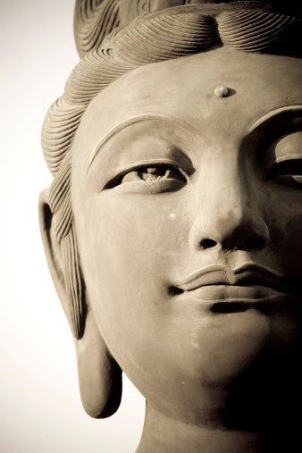 Ancient Buddha in Sukhothai province, Thailand.