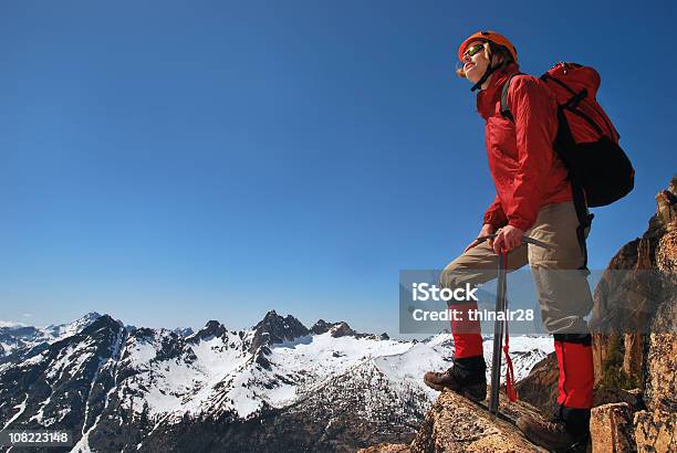 Seeking Higher Ground Stock Photo - Download Image Now - Mountain Climbing, One Person, People