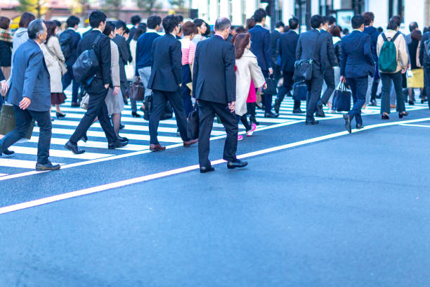 business man walking on the street