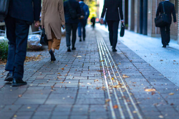 Business man walking on the street