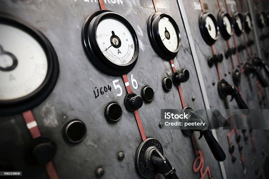 Antiga Usina elétrica - Foto de stock de Machinery royalty-free