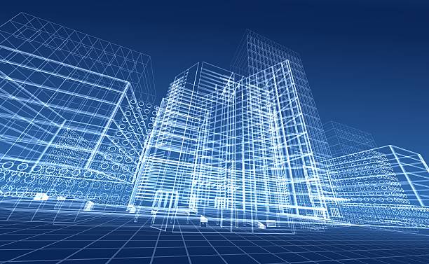 istock Architectural blueprint designs for contemporary buildings 108223999