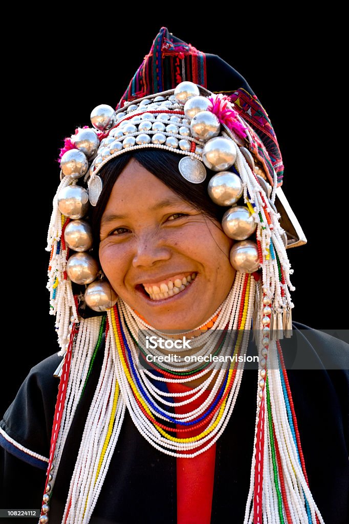 Mulher feliz Akha - Royalty-free Tailândia Foto de stock