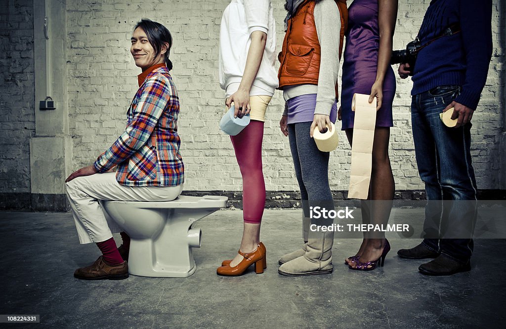 Der längste yard - Lizenzfrei Toilette Stock-Foto