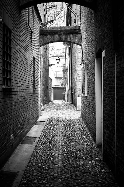 istock Dark Alleyway, Black and White 108224458
