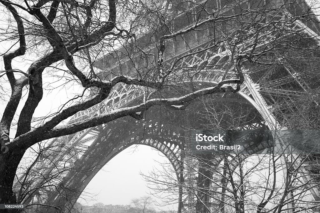 パリで雪が降る - パリのロイヤリティフリーストックフォト