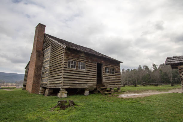 storica cabina cades cove nel parco nazionale delle great smoky mountains - cades foto e immagini stock