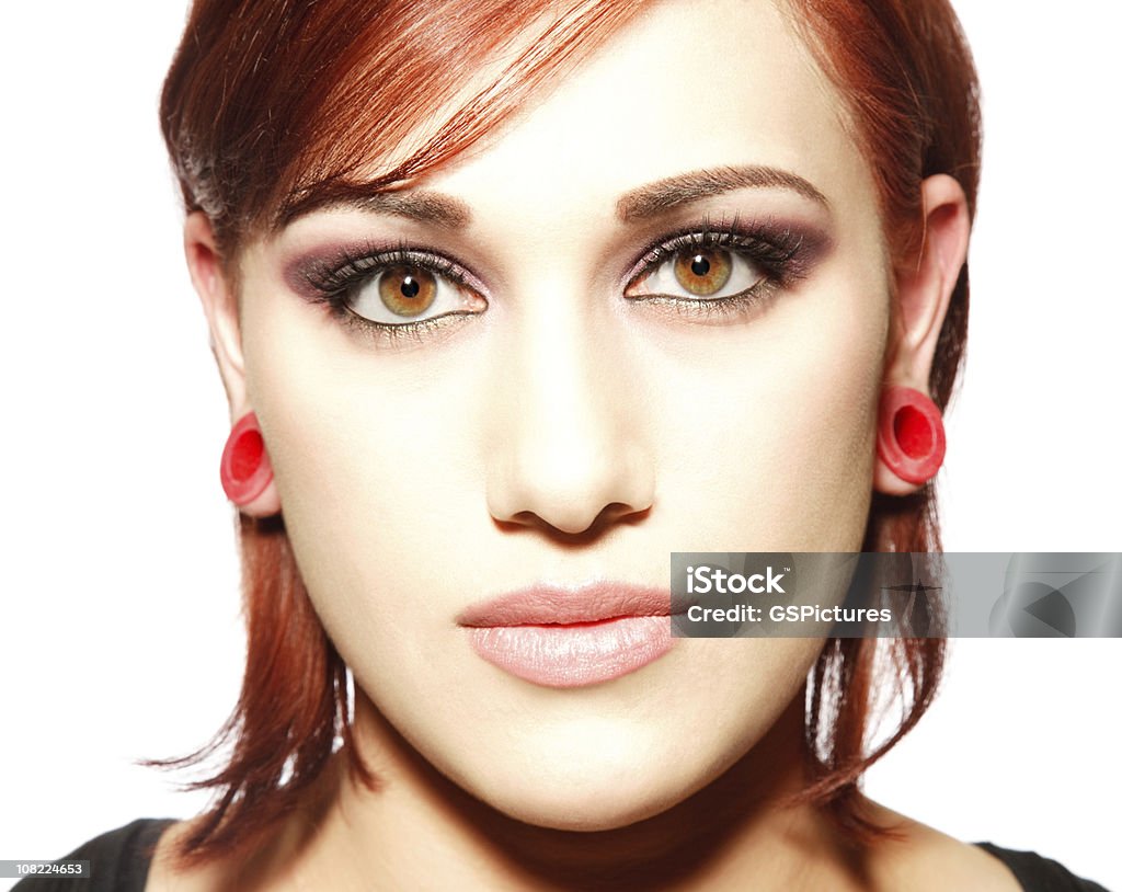 Schönes Rotes Haar mit ruhigen Ausdruck - Lizenzfrei Piercing Stock-Foto