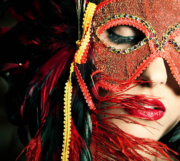 istock Young Woman Wearing Masquerade Mask 108224673