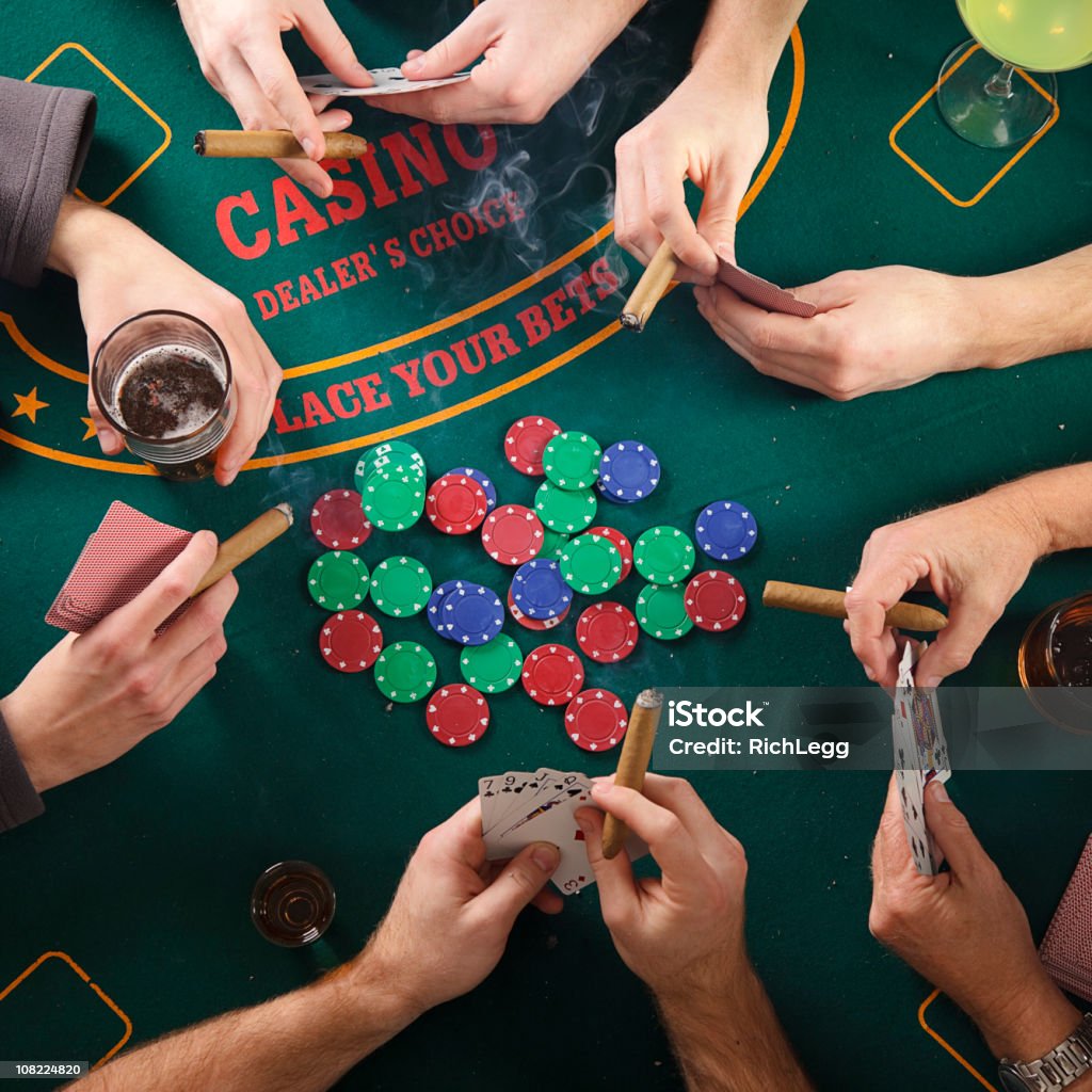 Gioco di Poker di cui sopra - Foto stock royalty-free di Party