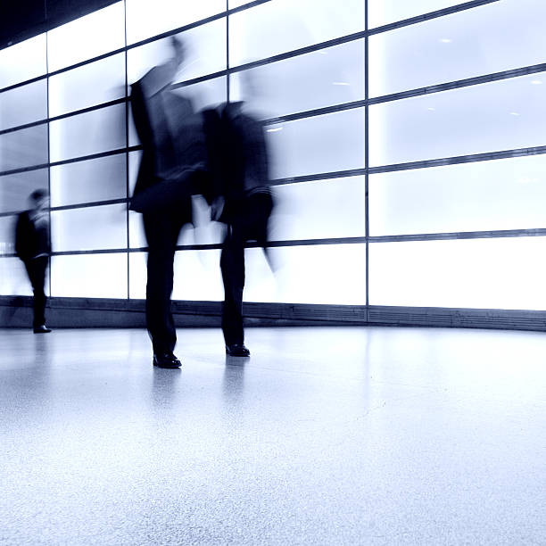 istock Motion Blur of  Businessmen Walking 108224881