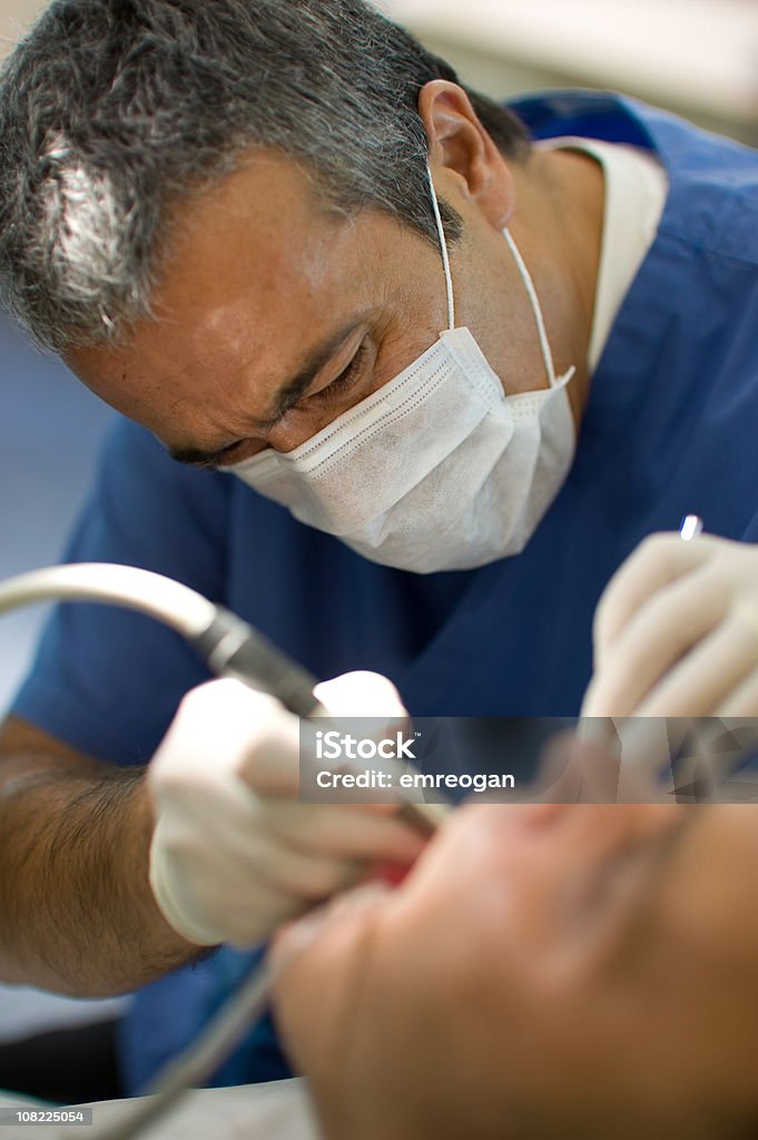 Dentista pesquisa exame dentário close-up - Foto de stock de Adulto royalty-free