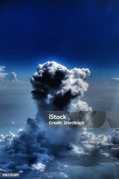 Aerial View Of Dark Sky And Storm Clouds Stock Photo - Download Image Now - Beauty In Nature, Cloudscape, Color Image