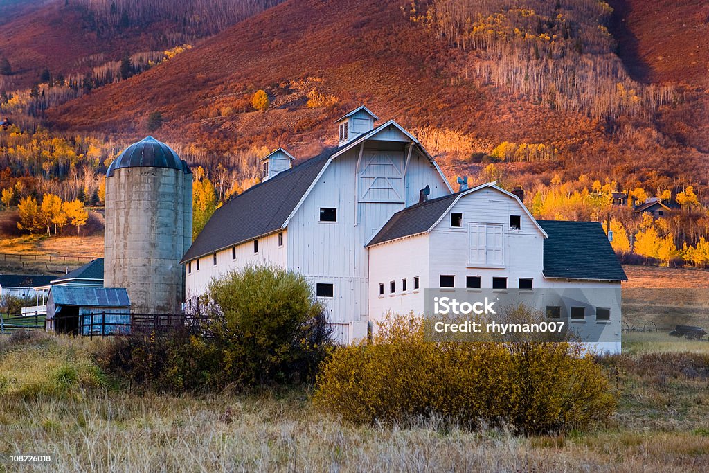 Autumn Barn  Utah Stock Photo