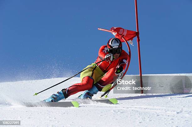 Giant Slalom Praxis Stockfoto und mehr Bilder von Wettbewerb - Konzepte - Wettbewerb - Konzepte, Ski, Snowboard