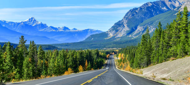 istock 93 Icefield Parkway in Autumn, Jasper National park,Canada 1082271224