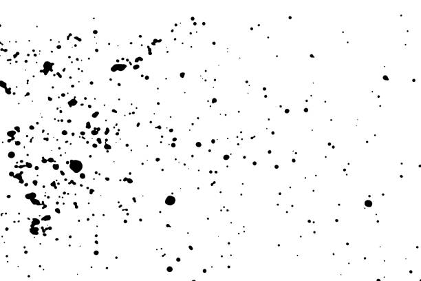 istock Grunge distress calligraphy ink stains. Black ink blow explosion. Splatter background. Grunge ink paint splats, blots and splashes. Black calligraphy ink splats. Spray paint drops. 1082275540