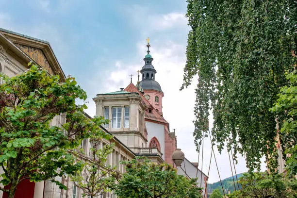 View onCity Church in the center of Baden-Baden,Baden-Wurttemberg in Germany.