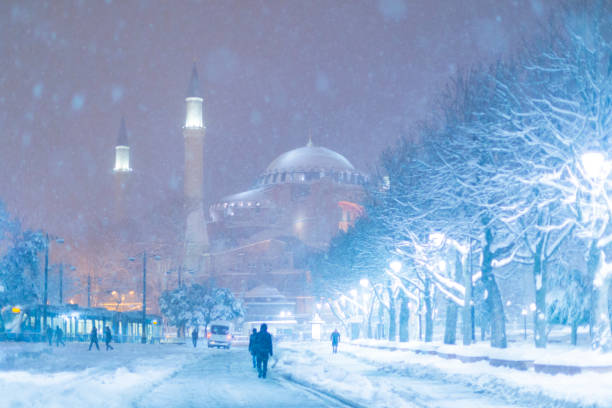 istock Istanbul sultanahmet, snow and landscape 1082278996
