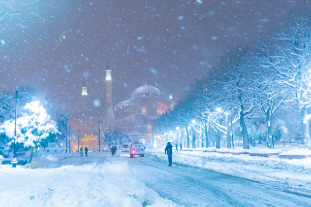 istock Istanbul sultanahmet, snow and landscape 1082279834