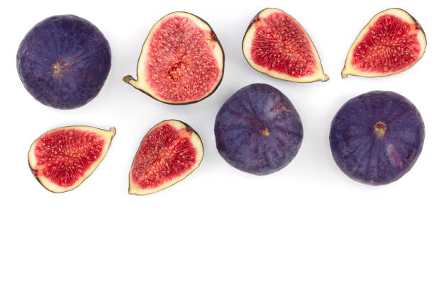 istock fig fruits isolated on white background with copy space for your text. Top view. Flat lay pattern 1082280926